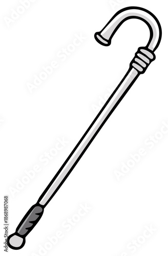Cartoon Cane with Hook Handle and Textured Grip