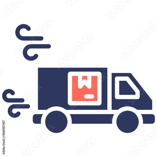 Express Shipping glyph color icon