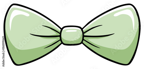Elegant and charming light green cartoon bow tie accessory for celebrations and fashion