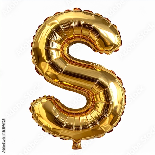 Golden S Balloon: A gleaming, golden balloon shaped like the letter S floats, creating a festive atmosphere.