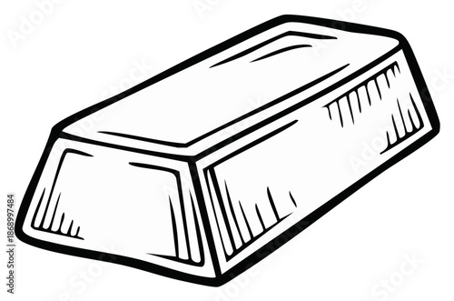 Simple black white gold bar illustration finance wealth concept