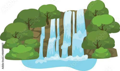 vector illustration of a forest landscape