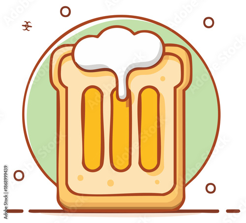 Beer Mug Icon With Foam Beer Illustration Refreshments Illustration