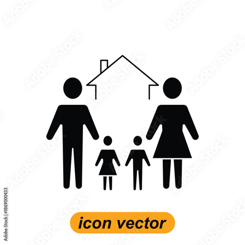 family icons. Flat illustrations of family vector icons for the web. Vector illustrations of company icons.