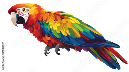 Colorful Parrot with Vibrant Feathers.