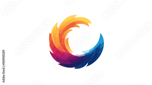 Colorful Swirling Logo Design Element.