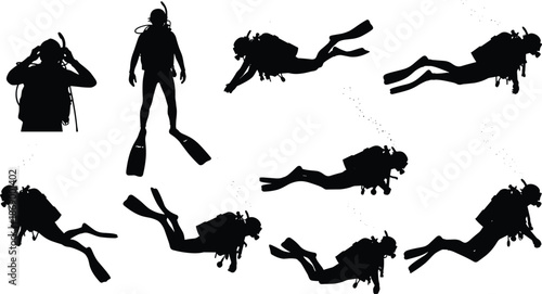 Stages of plant growth silhouettes, from seed and sprout to young sapling and mature leafy tree with roots, botanical biology cycle, vector illustrationStages of plant growth silhouettes, 