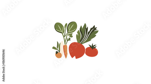 Fresh Vegetables and Leafy Greens Display.