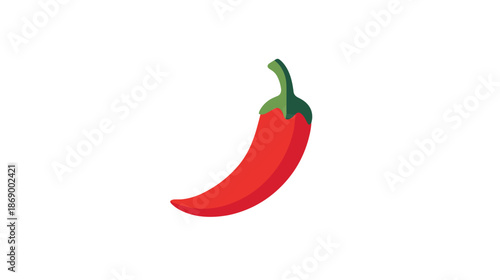 Red Chili Pepper Vegetable Isolated.