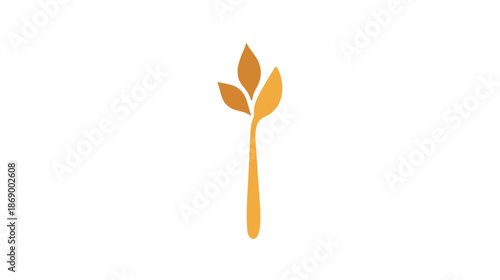 Simple Illustration of a Sprouting Plant.