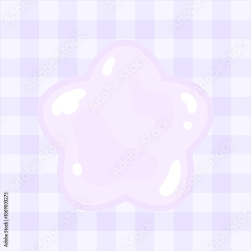 ぷっくり光沢パープルスターボタン⭐︎