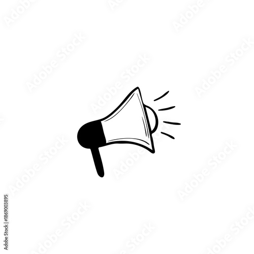 vector illustration of a black megaphone