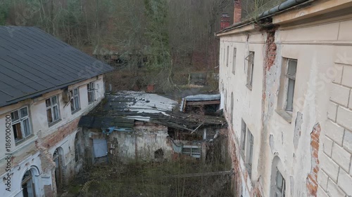 Wallpaper Mural Crumbling exterior of abandoned sanitorium spa complex Janske Koupele Torontodigital.ca
