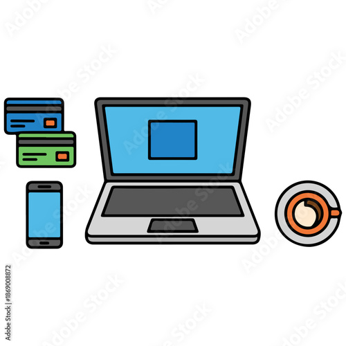 Online Shopping Payment Illustration