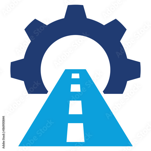 infrastructure flat blue style icon