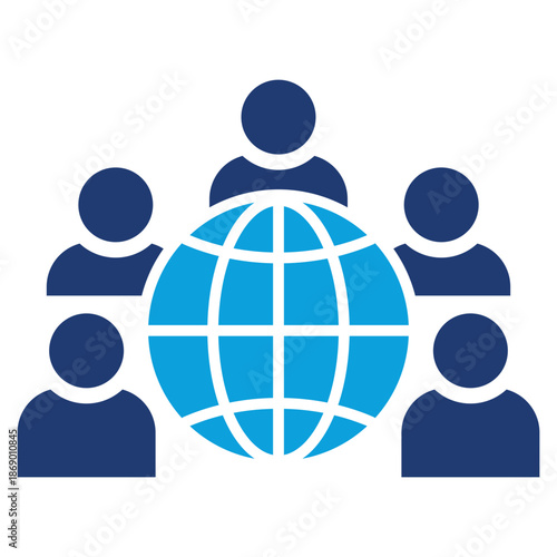 culture flat blue style icon