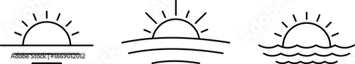 Sunset icons