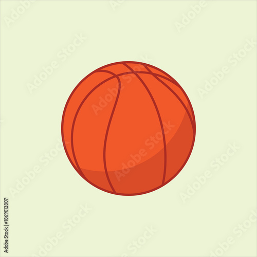 Basketball flat design cartoon illustration