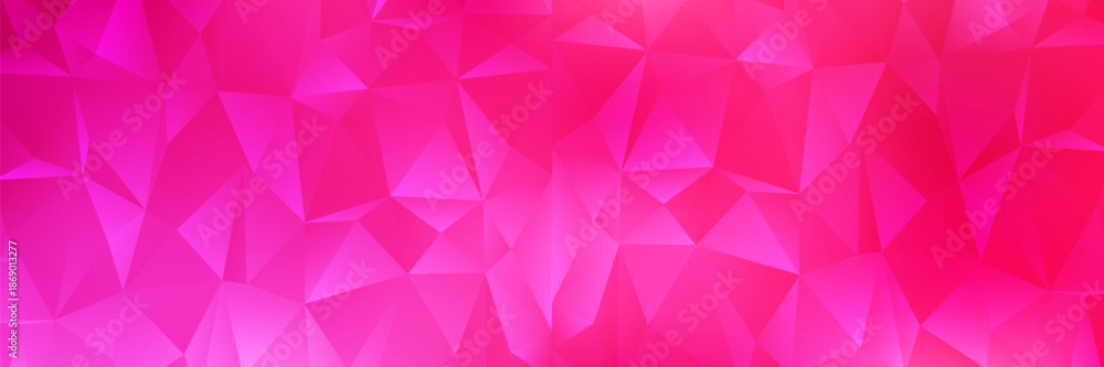 Obraz premium Pink polygonal illustration, which consist of triangles. Geometric background in Origami style with gradient. Triangular design for your business.