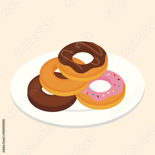 ドーナッツのイラスト/Donut illustration