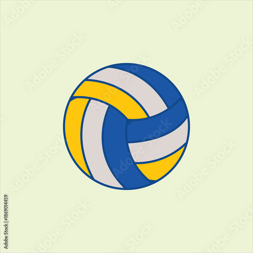 Volleyball flat design cartoon illustration