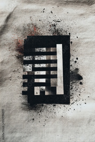 Abstract Art with Geometric Shapes and Texture