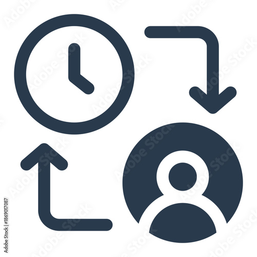 Employee shift scheduling Vector Icon