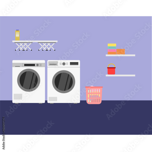 세탁실(세탁기+세제+화장실+실내)