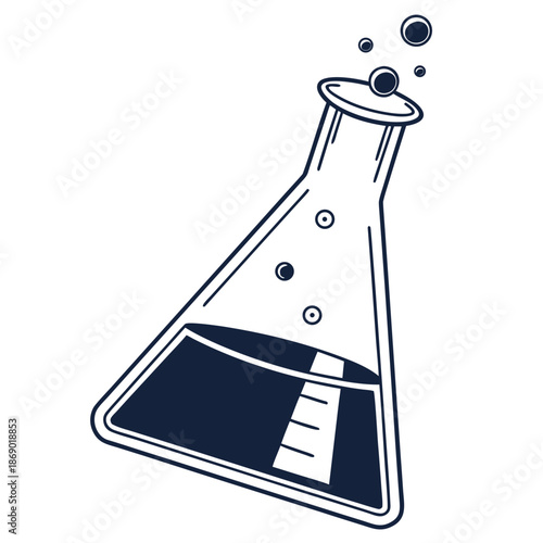 Illustration of an erlenmeyer flask