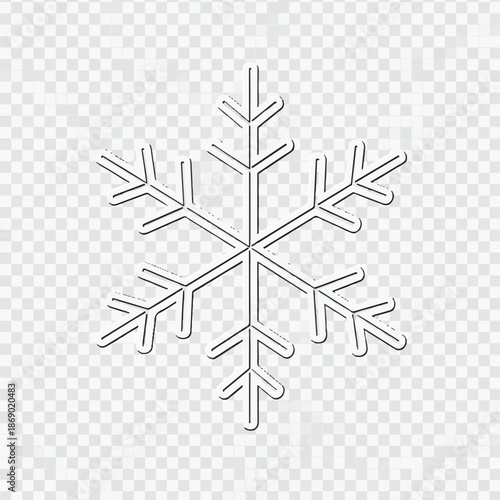 Intricate icy snowflake design with radial symmetry.
