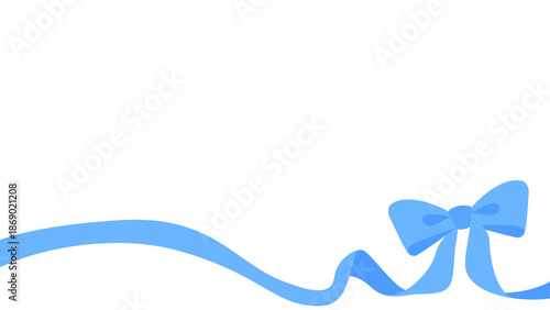 リボンのデコレーションフレーム、背景、16:9サイズ