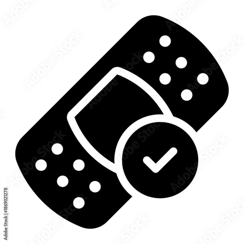 band aid glyph icon
