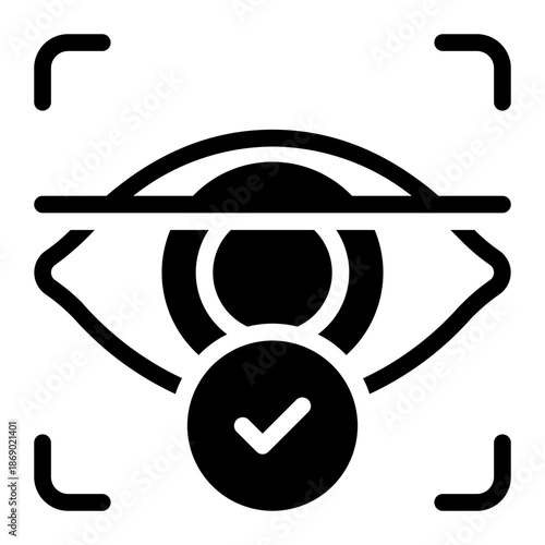eye scan glyph icon