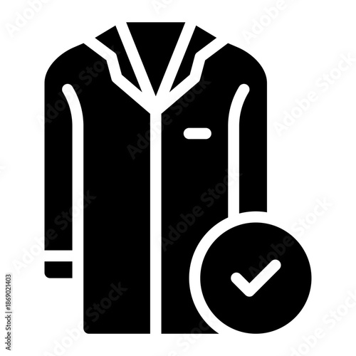 doctor coat glyph icon