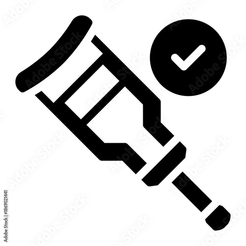 crutch glyph icon