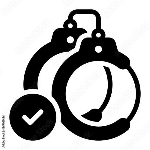 handcuffs glyph icon