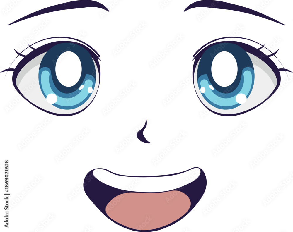 Obraz premium Anime eyes, Cartoon eyes, small and cute girl eyes, made in Cirebon, West Java, Indonesia