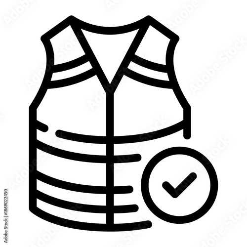 life jacket line icon