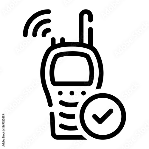 walkie talkie line icon