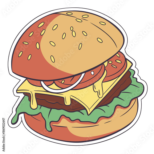 A mouthwatering cheeseburger with melted cheese and fresh lettuce, perfect for a quick and satisfying meal