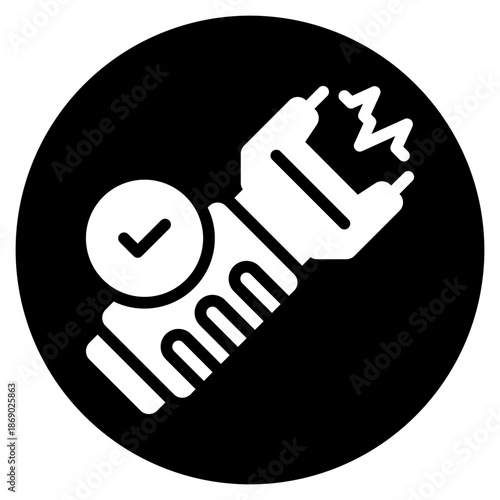 electroshock glyph icon