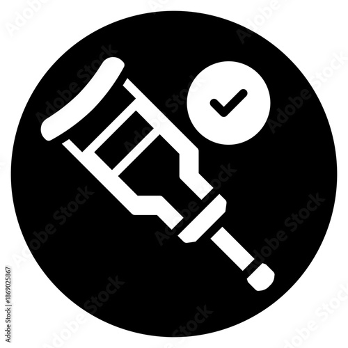 crutch glyph icon