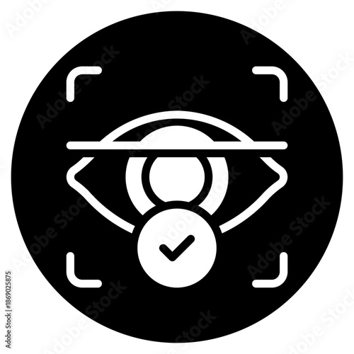 eye scan glyph icon