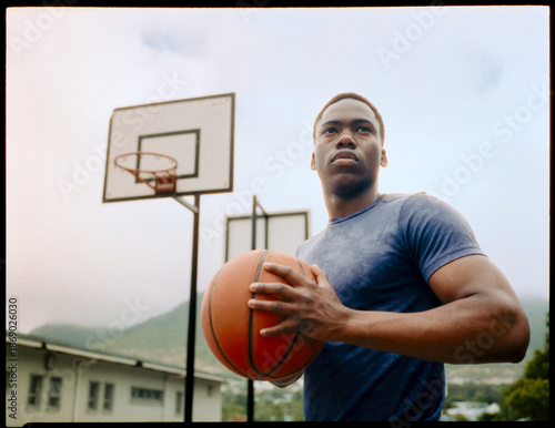 basketball heroic portrait