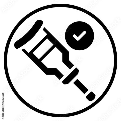 crutch glyph icon
