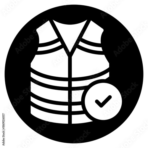 life jacket glyph icon
