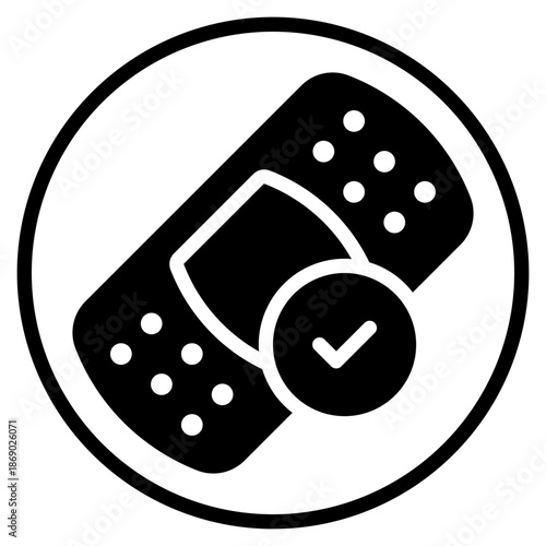 band aid glyph icon