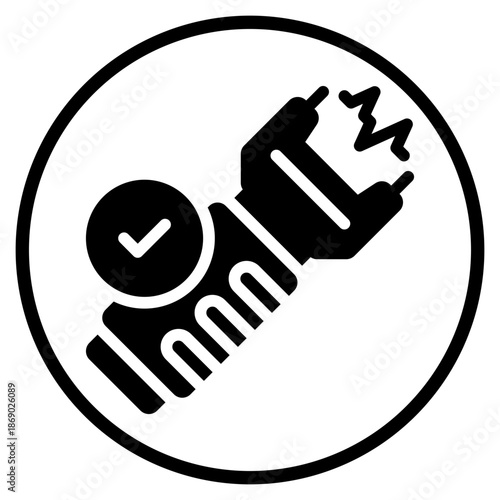 electroshock glyph icon