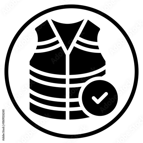 life jacket glyph icon