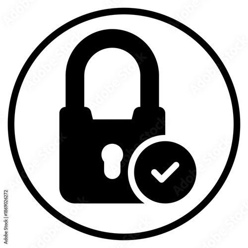 padlock glyph icon